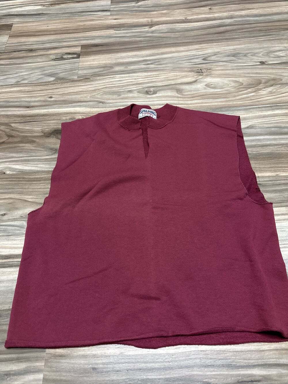 Vintage 90s Spalding Tank Top Shirt Size L Graphic USA Boxing Cut Off Work Out